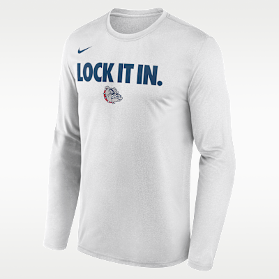 2026 ナゴンスタンス　long-sleeves t-shirt Gonzaga 2026 On-Court Bench Men's Nike Dri-FIT College Long-Sleeve